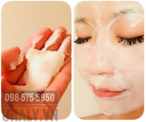 Đắp mặt nạ đậu phụ của Nhật dày 1 chút sẽ thấy da cực mềm sau khi rửa đi