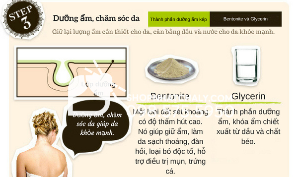 Bước 3: Xà bông tắm For Back Nhật Bản mới 2019 không quên bổ sung thành phần dưỡng ẩm, làm dịu da, giảm tình trạng da căng khô khi trị mụn
