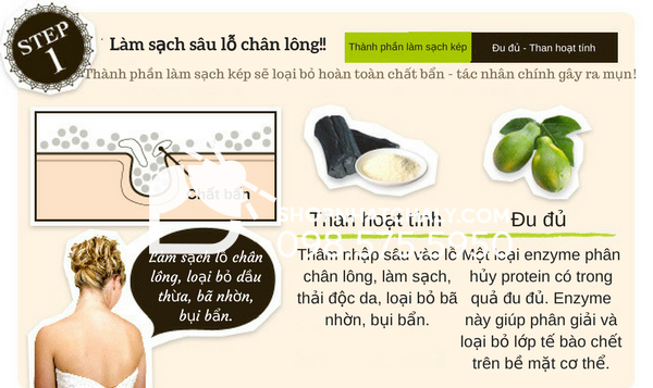 Bước 1: Xà phòng For Back Nhật làm sạch biểu bì da chết, tiêu trừ bã nhờn tích tụ bên trong lỗ chân lông, làm thông thoáng lỗ chân lông