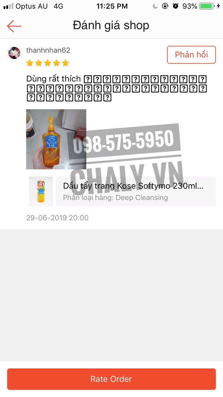 Review dầu tẩy trang Kose Nhật trên shopee của Chaly