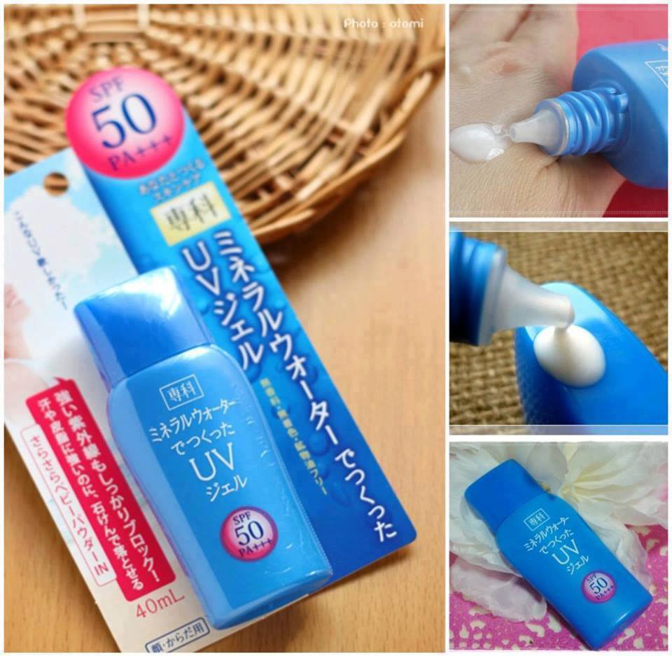 Kem chống nắng Shiseido Senka Mineral Water Gel Nhật thẩm thấu nhanh, kiềm dầu tốt