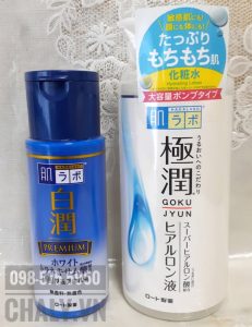 Một chị mê toner hada labo cho da khô tới mức múc hẳn chai lớn tầm 400ml về dùng cho đã đời