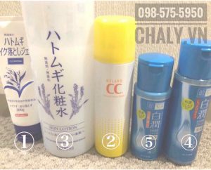 Nước hoa hồng hada labo màu xanh mình dùng chung cùng sữa dưỡng luôn để dưỡng trắng bật tông