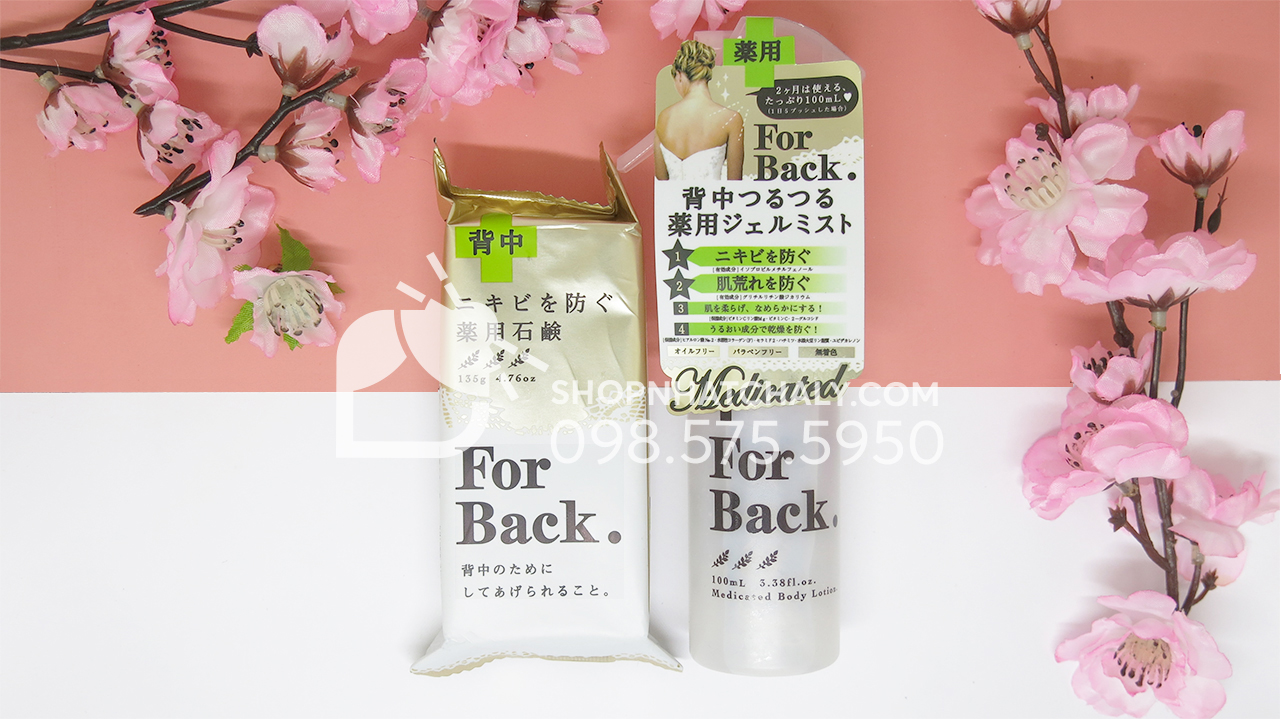 Bộ sản phẩm trị mụn lưng và vết thâm hiệu quả For Back Nhật Bản