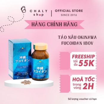 Thuốc tảo nâu Okinawa Fucoidan xanh Kanehide Bio 180 viên Nhật Bản