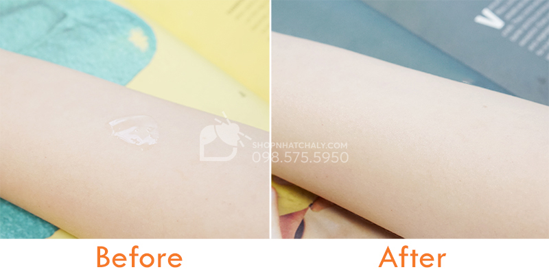 Kết cấu của essence và sau khi thoa đều lên da