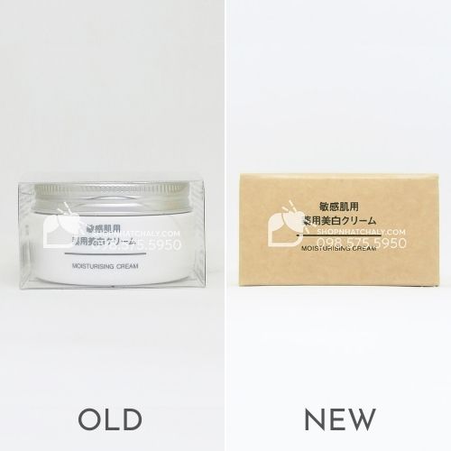 kem duong trang cho da nhay cam Muji Whitening Cream mau moi mau cu 2022
