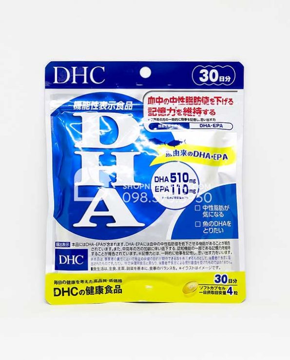 Vien DHA EPA cua DHC giam mo mau bo nao 120 vien 30 ngay mau moi 2021