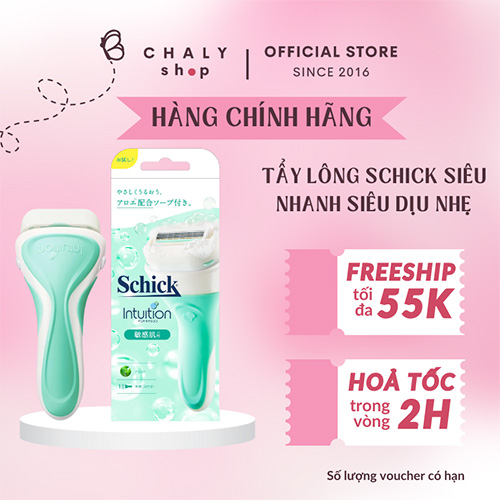 Bộ cạo lông cho phụ nữ không gây kích ứng Schick Intuition Nhật Bản