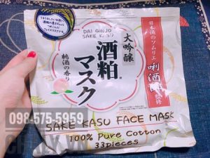 Túi mặt nạ sake kasu face mask nhật bản 33 miếng đang dùng dở của mình. Trị mụn cực tốt