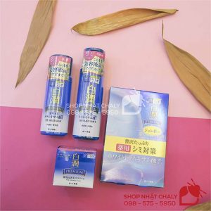 Trọn bộ dưỡng trắng da Hada Labo Premium