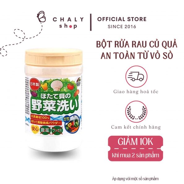 Bột rửa trái cây rau củ quả Unimat Riken Nhật