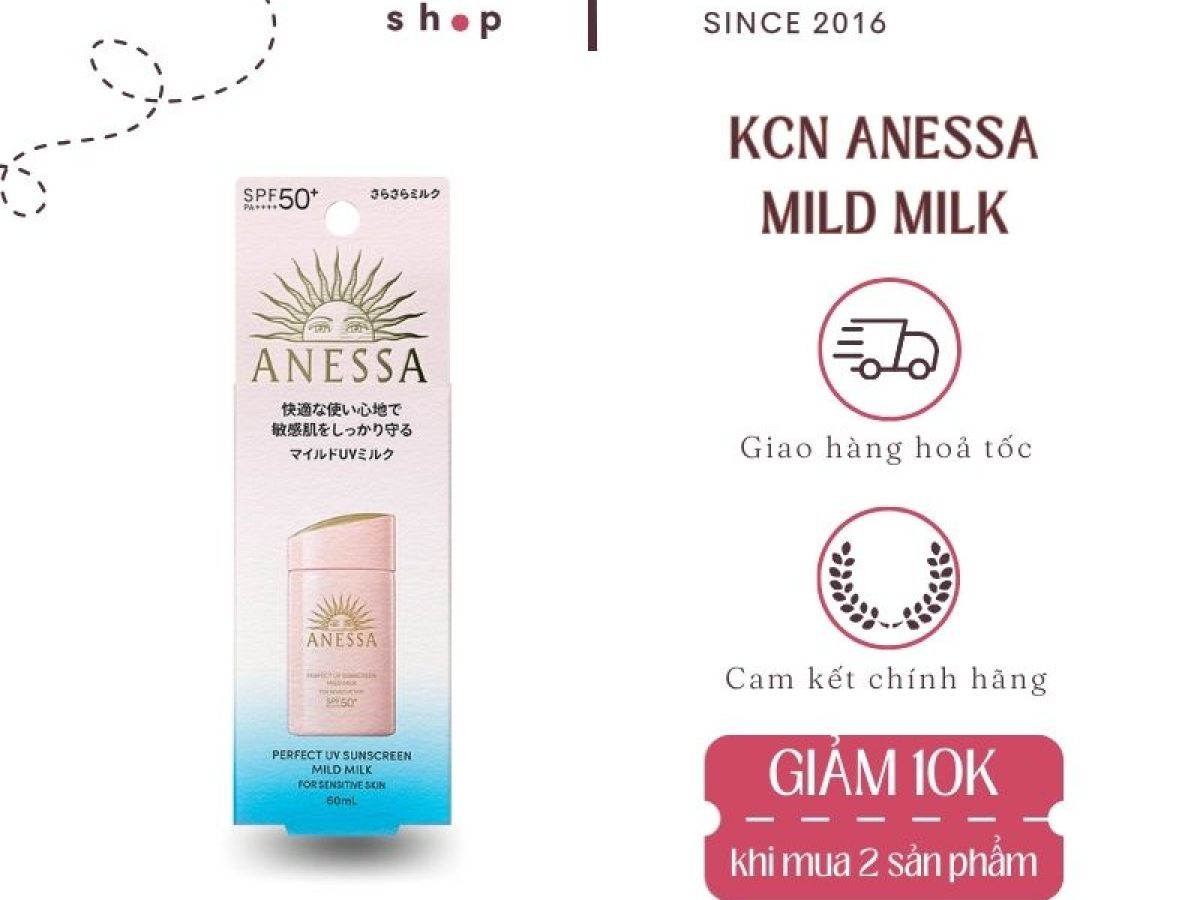 Sữa chống nắng Anessa Shiseido da nhạy cảm 675k Shop Nhật Chaly