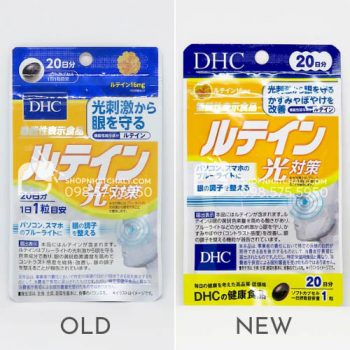 Vien uong chong anh sang xanh DHC Lutein 20 vien 20 ngay mau moi mau cu 2021