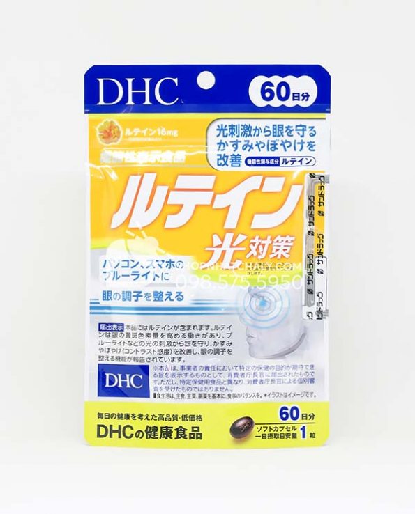 Vien uong chong anh sang xanh DHC Lutein 60 vien 60 ngay mau moi 2021