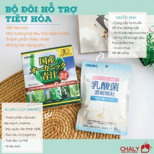 Bộ đôi men vi sinh và bột rau xanh aojiru của Orihiro Japan được rất nhiều người Nhật ưa thích