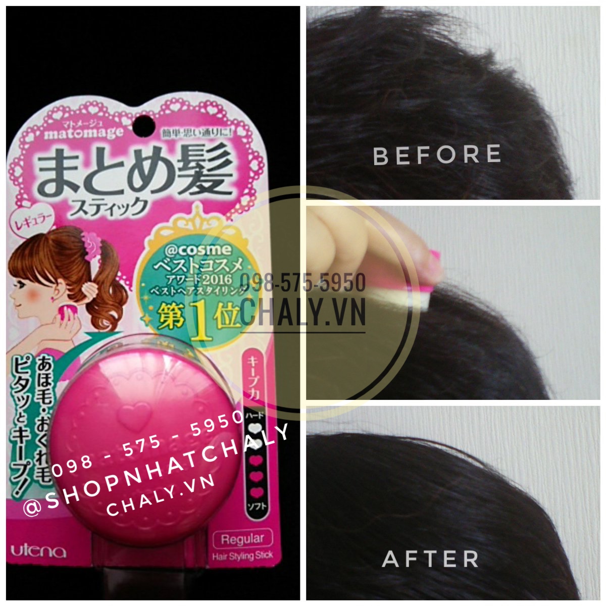 Sáp vuốt tóc của Nhật matomage màu hồng này dùng bao sướng, bao nhanh, không bẩn tay, không cần gội đầu nữa chứ