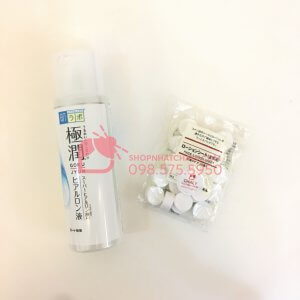 Làm lotion mask Hada Labo với mặt nạ nén Muji