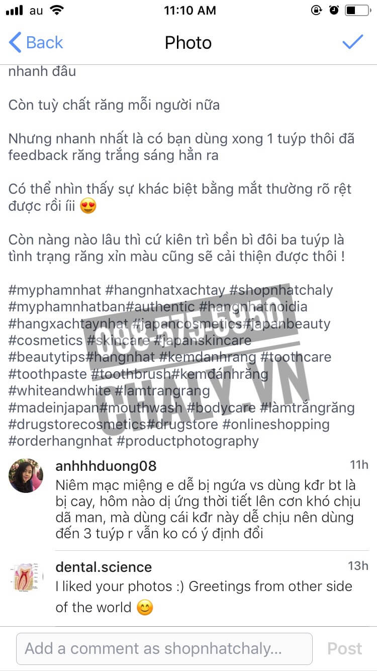 Review kem đánh răng White & White của khách hàng Shop Nhật Chaly