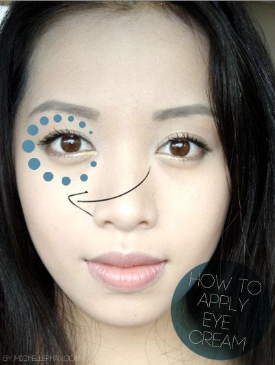Cách sử dụng whitening eye cream trị thâm mắt của Meishoku