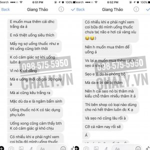 Review viên uống trắng da DHC 30 ngày từ bạn khách Chaly