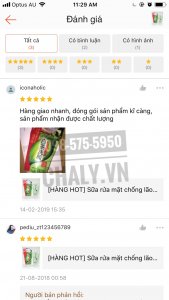 Sữa rửa mặt shirochasou review trên shopee của shop nhật chaly