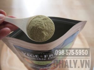 Review sinh tố giảm cân nhật: Mình muốn giảm cân nhanh nên mỗi ngày dùng hẳn 2 muỗng, thay thế luôn bữa ăn bằng cái bột vege fru này, kết quả mỗi tháng giảm tới 4kg mà khoẻ mạnh