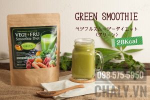 Bột giảm cân vege fru diet màu xanh lá cây làm từ xoài và dừa