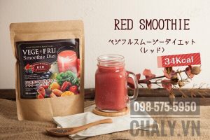 Bột giảm cân vege fru màu đỏ nhiều thành phần dưỡng da làm đẹp da