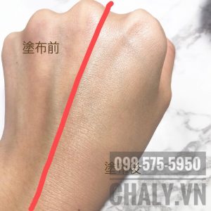 Review phấn nước cushion nhật bản MSH trên da mình: Trước và sau khi thoa. Da có độ bóng mịn hơn hẳn, bắt sáng, nhìn da sáng hơn, không còn xỉn. Che phủ tốt