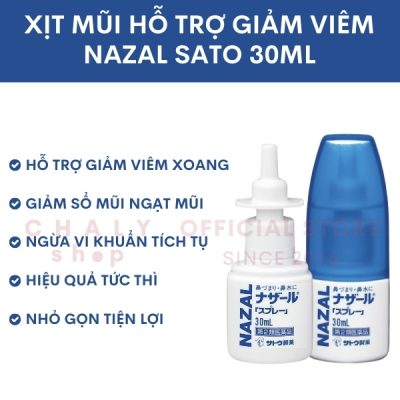 Xịt mũi Nazal 30ml Nhật cải thiện viêm xoang, sổ mũi 175k | Shop Nhật Chaly