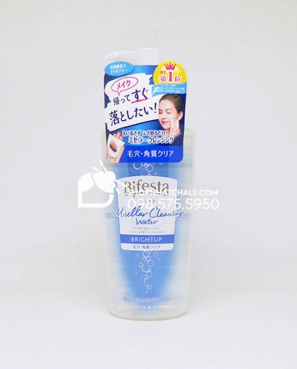 Nuoc tay trang Bifesta Micellar Cleansing Water 400ml - Mau xanh duong Bright Up mau moi 2022