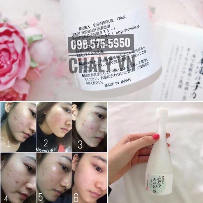 Kuramoto Bijin Sake Lotion ngừa mụn viêm, làm khoẻ da, dưỡng da sáng căng bóng giảm thâm rất tốt