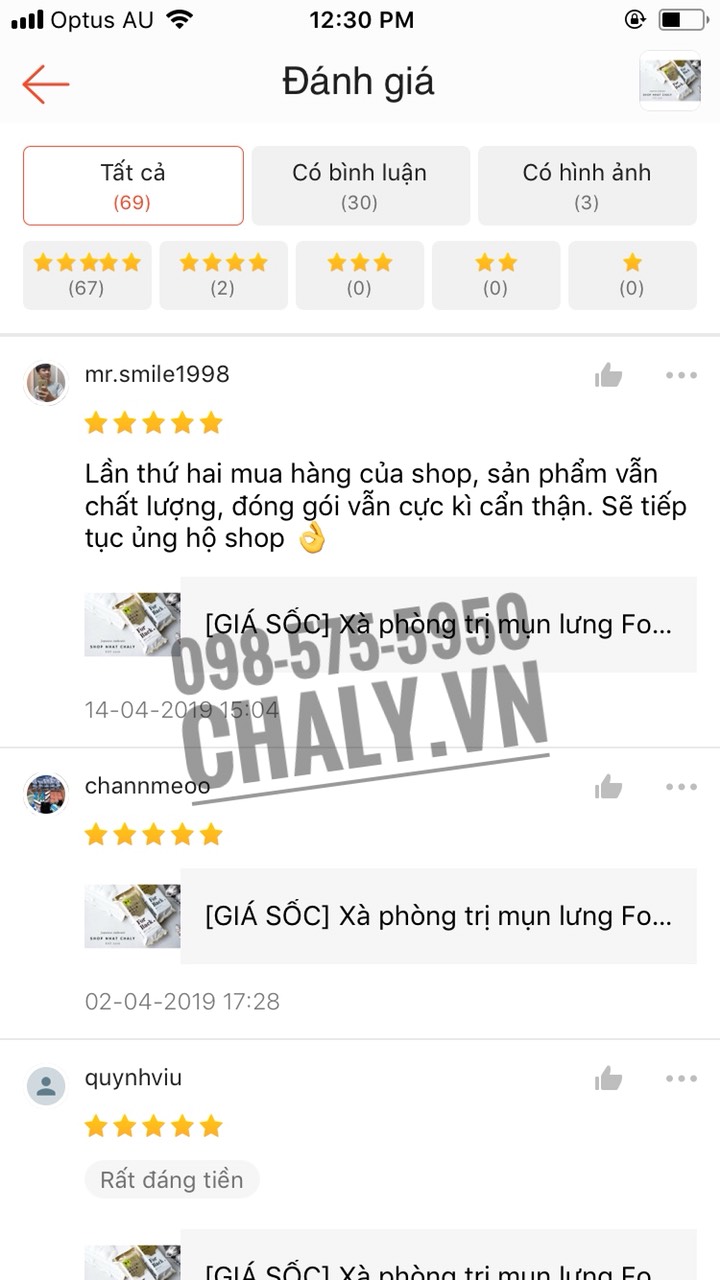 Review xà phòng for back hà nội tại Chaly