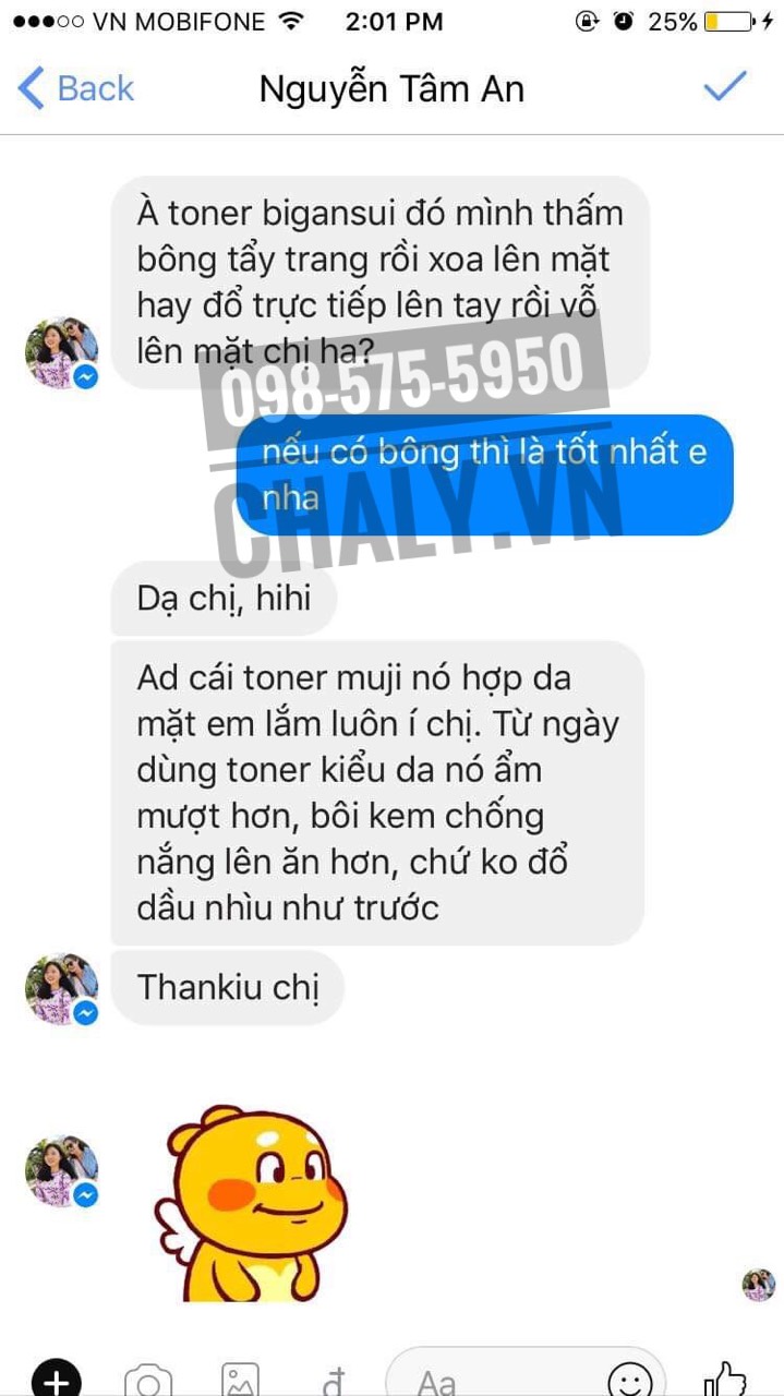 Bạn khách Chaly review chai nước hoa hồng muji cho da dầu