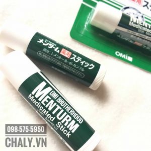 Thỏi son dành cho bà bầu của Nhật Omi menturm có giá siêu rẻ, chỉ 45k thỏi dùng trong 5-6 tháng. Hương bạc hà