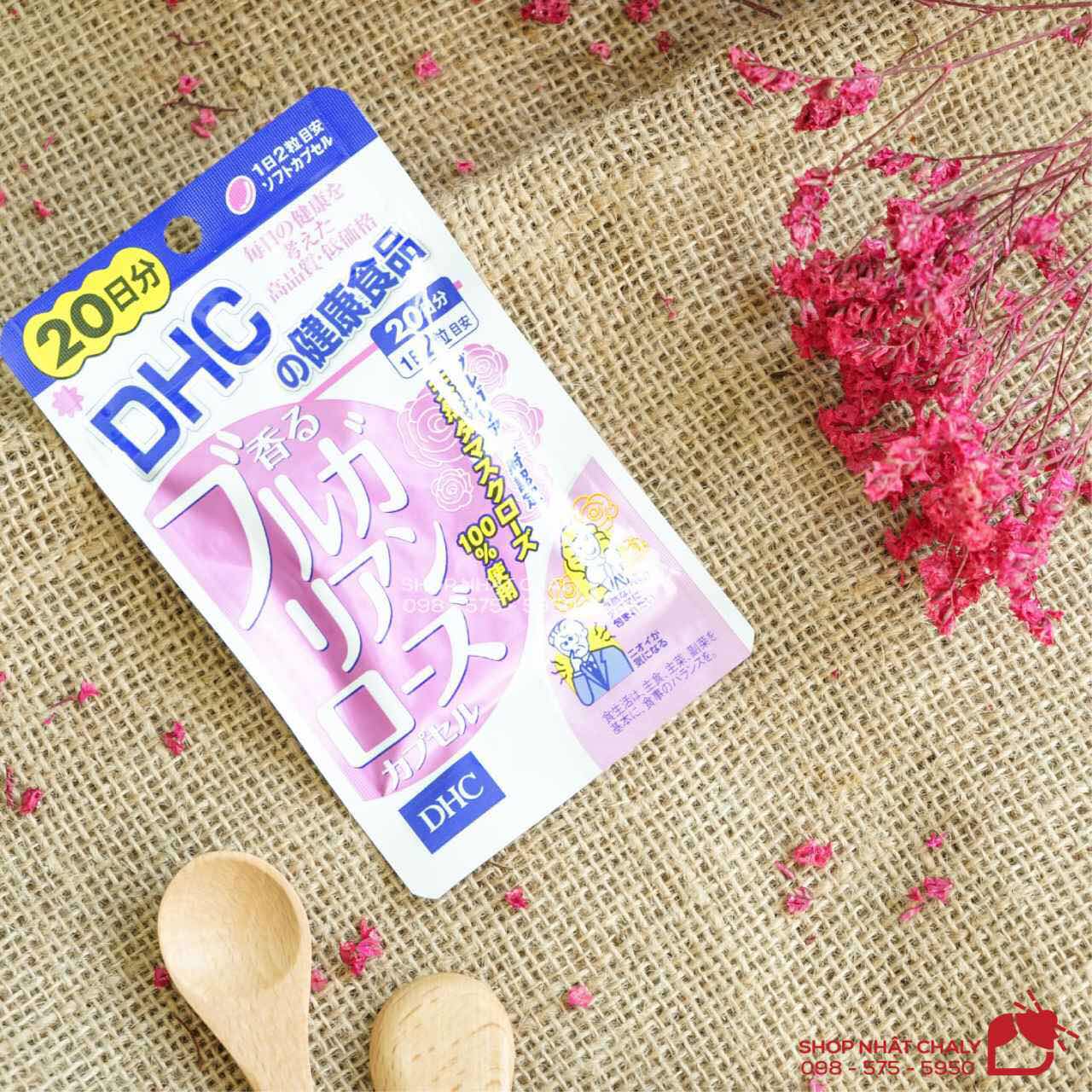 Viên uống thơm cơ thể rose oil xách tay DHC Nhật gói 40 viên 20 ngày