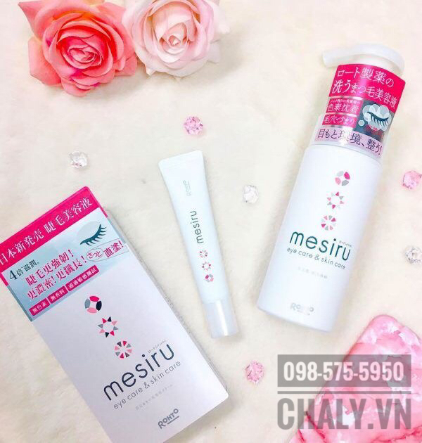 Kem dưỡng mắt của Nhật Bản đa năng 2 in 1 dưỡng mắt kèm dưỡng mi khoẻ Rohto Mesiru Eye care & Skin care