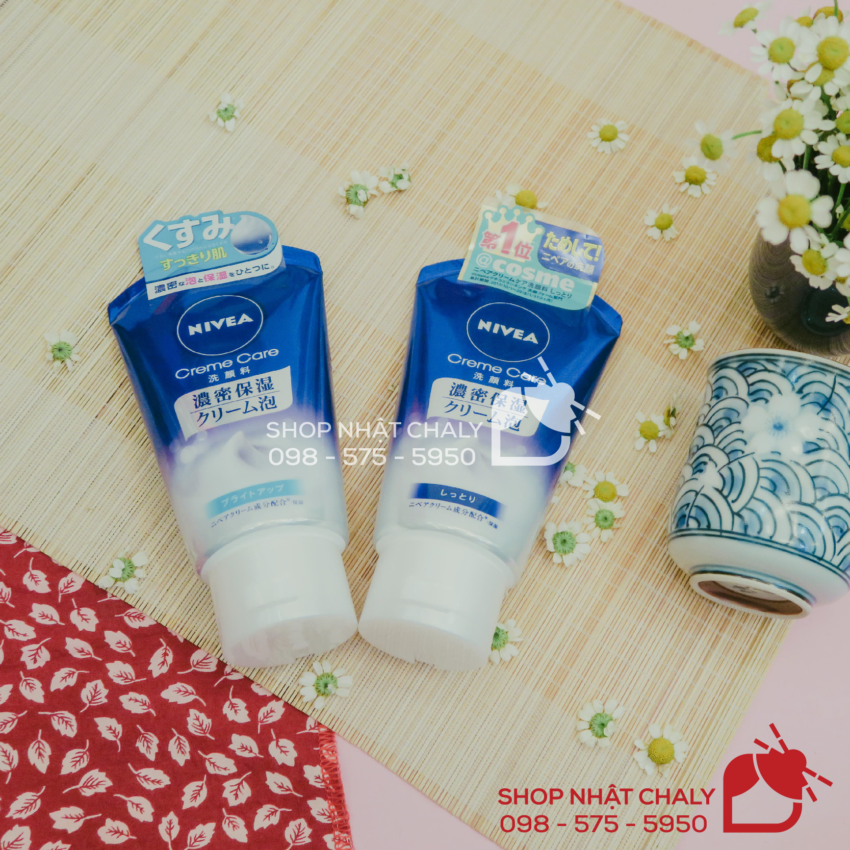 Sữa rửa mặt Nivea của Nhật dòng Creme Care có 2 loại