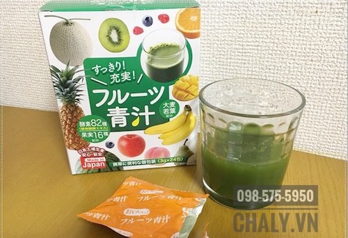 Bột Aojiru Fruit Hiro Corporation Nhật có vị trái cây rất ngon, bé mình thích mà mình cũng thích nữa
