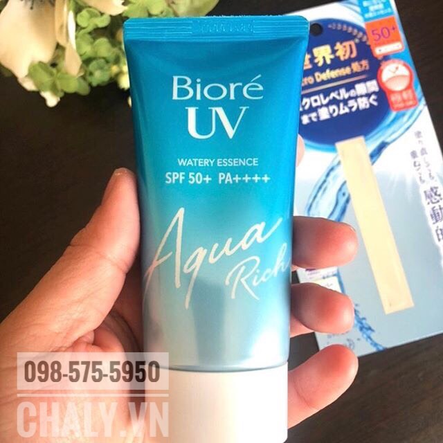 Tuýp kcn biore uv aqua rich watery essence spf50+ pa++++ dùng lần đầu đã sướng mê tơi rồi