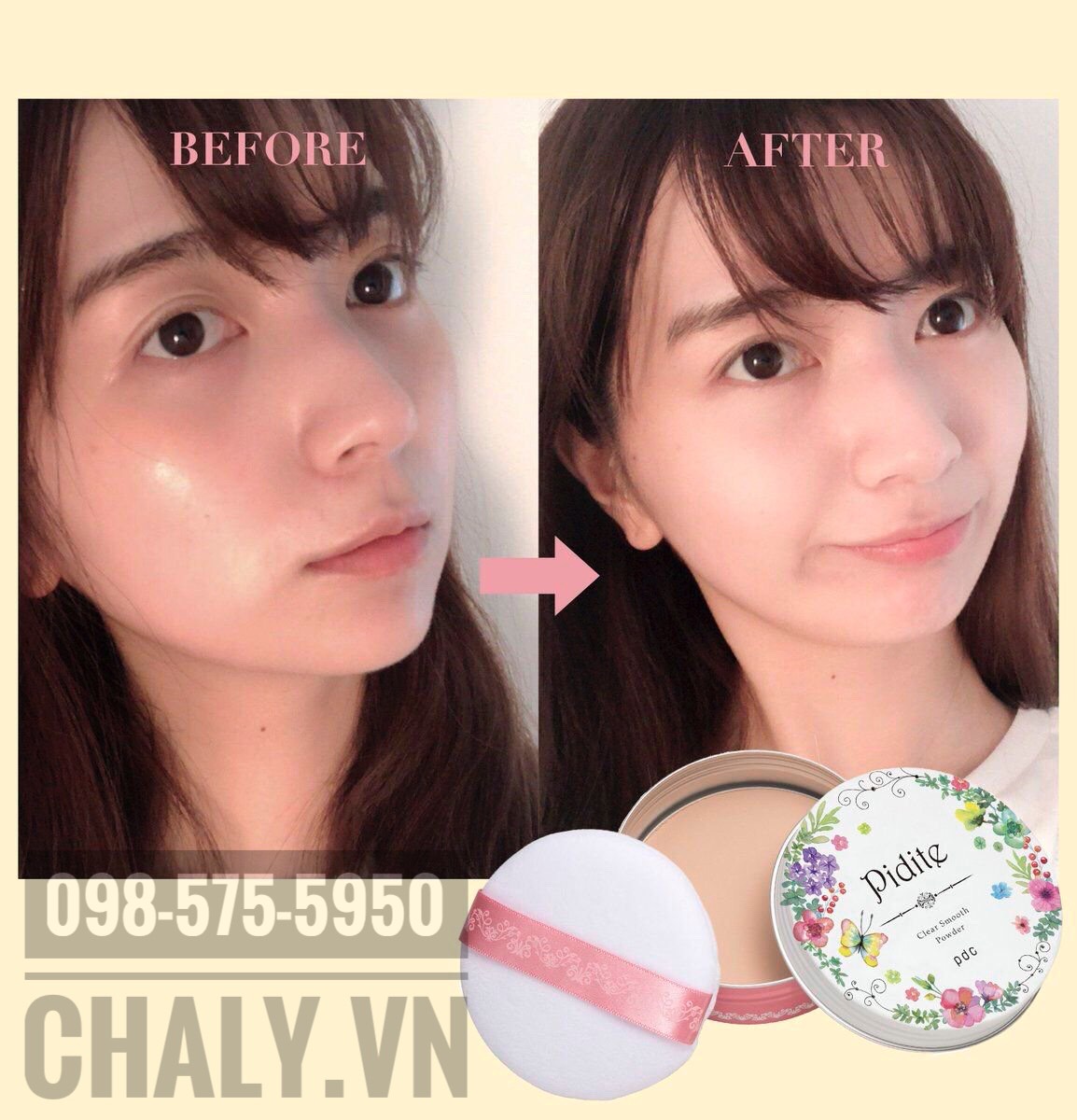 Phấn Pidite nhật review cao về khả năng che phủ tốt, nền da mịn, thoáng, sáng và không bóng dầu