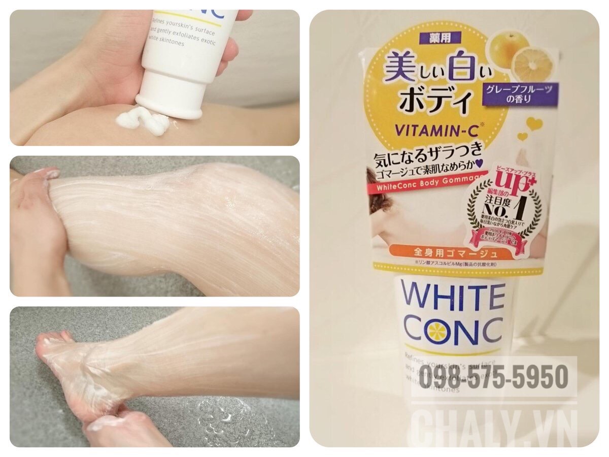 Sản phẩm tẩy tế bào chết toàn thân nào tốt? White conc body gommage đừng ai bỏ qua nhé. Tuyệt vời