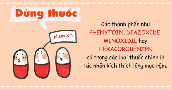 Nếu cảm thấy lông phát triển nhanh bất thường thì hãy kiểm tra xem, bạn có đang dùng thuốc nào có các thành phần này không nhé