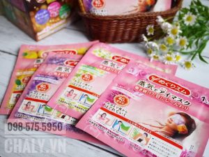 Mỗi hộp miếng dán mắt thư giãn của Nhật có 12 miếng, giữ hơi nóng trong khoảng 20 phút rất dễ chịu
