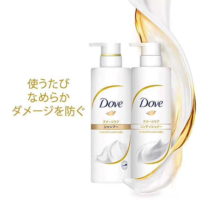 Bộ dầu gội Dove của Nhật gồm dầu gội và dầu xả phục hồi tóc hư tổn damage care shampoo & conditioner