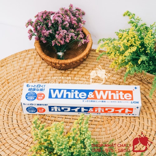 Tuýp kem đánh răng White & White Nhật chỉ chưa tới 100k nhưng tuýp lớn tận 150g dùng rất lâu, hiệu quả làm trắng răng khá tốt được các gia đình Nhật yêu thích