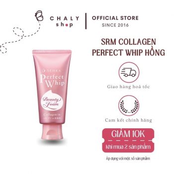 Sữa rửa mặt Perfect Whip màu hồng Collagen In Nhật Bản