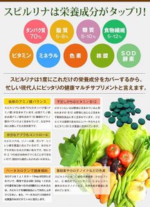 Chi tiết bảng thành phần dinh dưỡng của tảo xoắn Spirulina