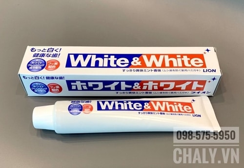 Mỗi tuýp kem đánh răng làm trắng răng White Lion Nhật có khối lượng tịnh 150g, dùng trong khoảng 4 tháng